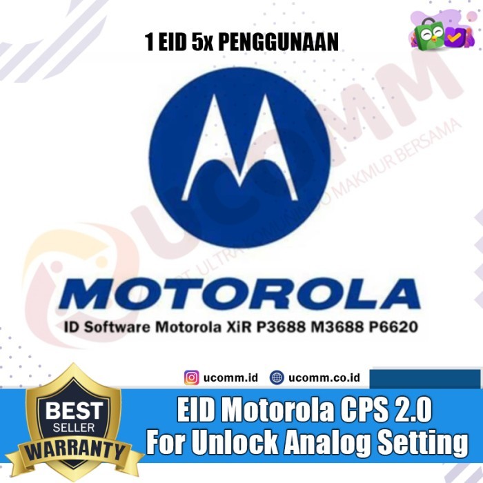 Entitlement Id Motorola CPS 2.0 EID Motorola For Unlock Analog Setting - EID + SOFTWARE