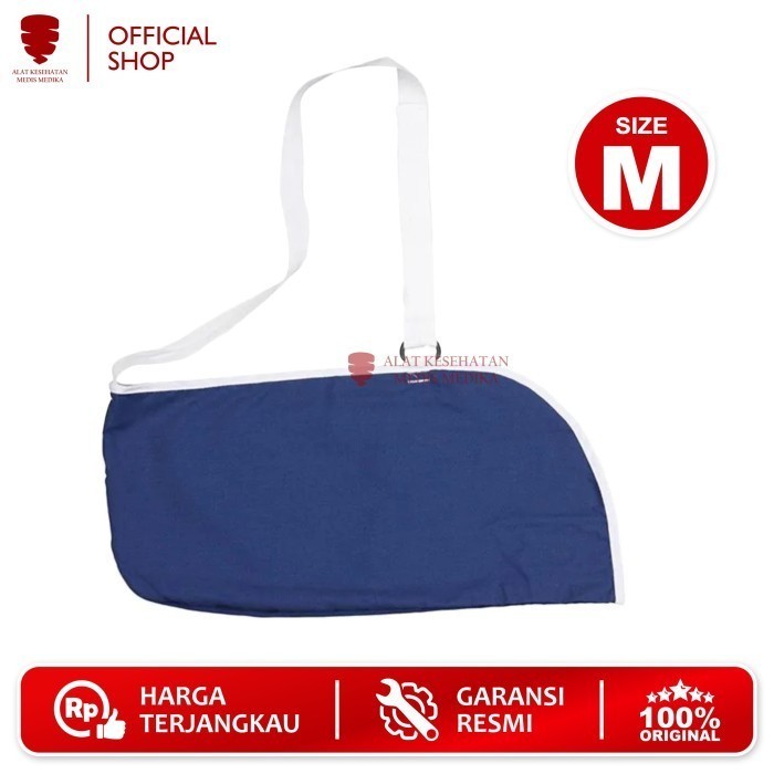 Arm Sling Size M Penyangga Cedera Lengan Bahu Gyps Patah Tulang Tangan Medis