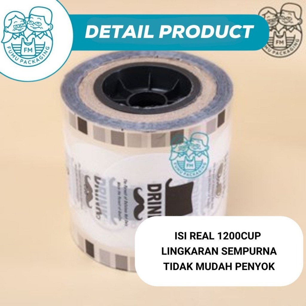 Cup Sealer minuman Isi 1200 Cup/Plastik Lid Cup Sealer/Tutup Gelas/Tutup Minuman Gelas/Cup Minuman T