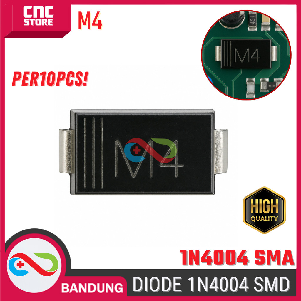 10pcs Diode 1N4004 M4 1A 400V SMA DO-214AC Dioda M4 1N 4004 SMD SMT Premium