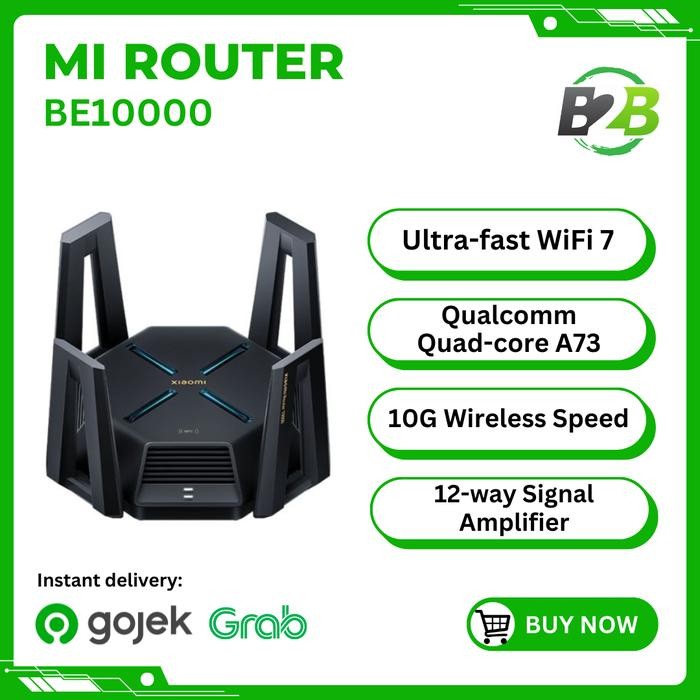 Mi Router BE10000 Tri-band Wifi 7 Qualcomm Quad-core A73 10G Gigabit Wireless Speed 2GB Memory Mesh 