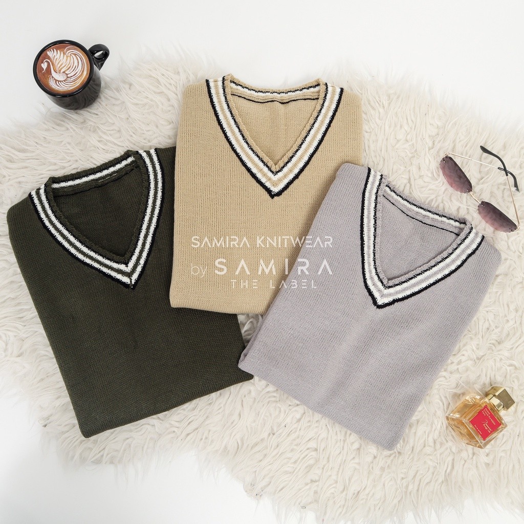 CUCI GUDANG Anemone - Rompi Rajut Pria / Wanita (Unisex)  | Vest Rajut  | Vest Korea