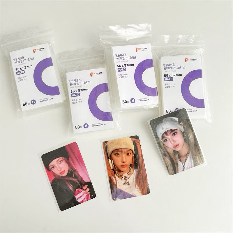 (tb) Inner Sleeve Photocard isi 50 pcs Korea Popcorn HARD TYPE 56x87 mm