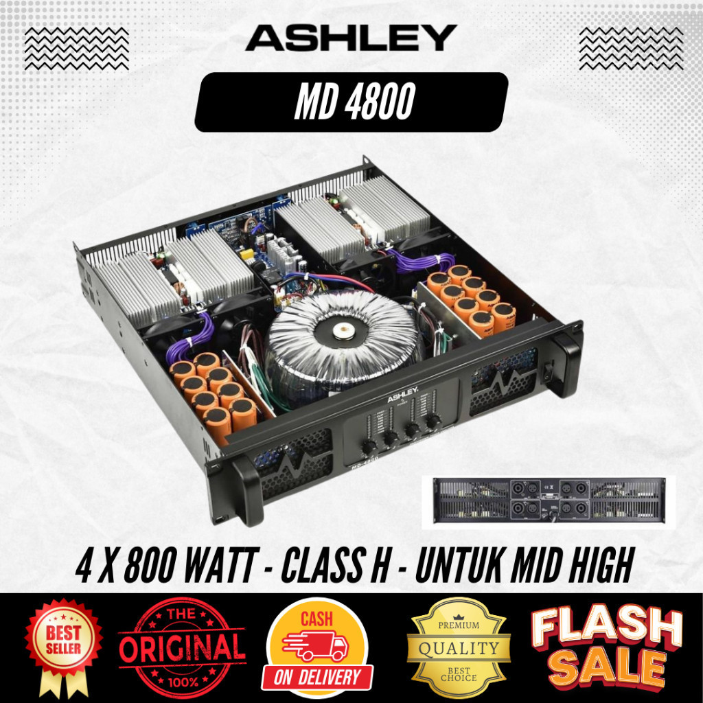Power 4 Channel Ashley MD 4800 Original