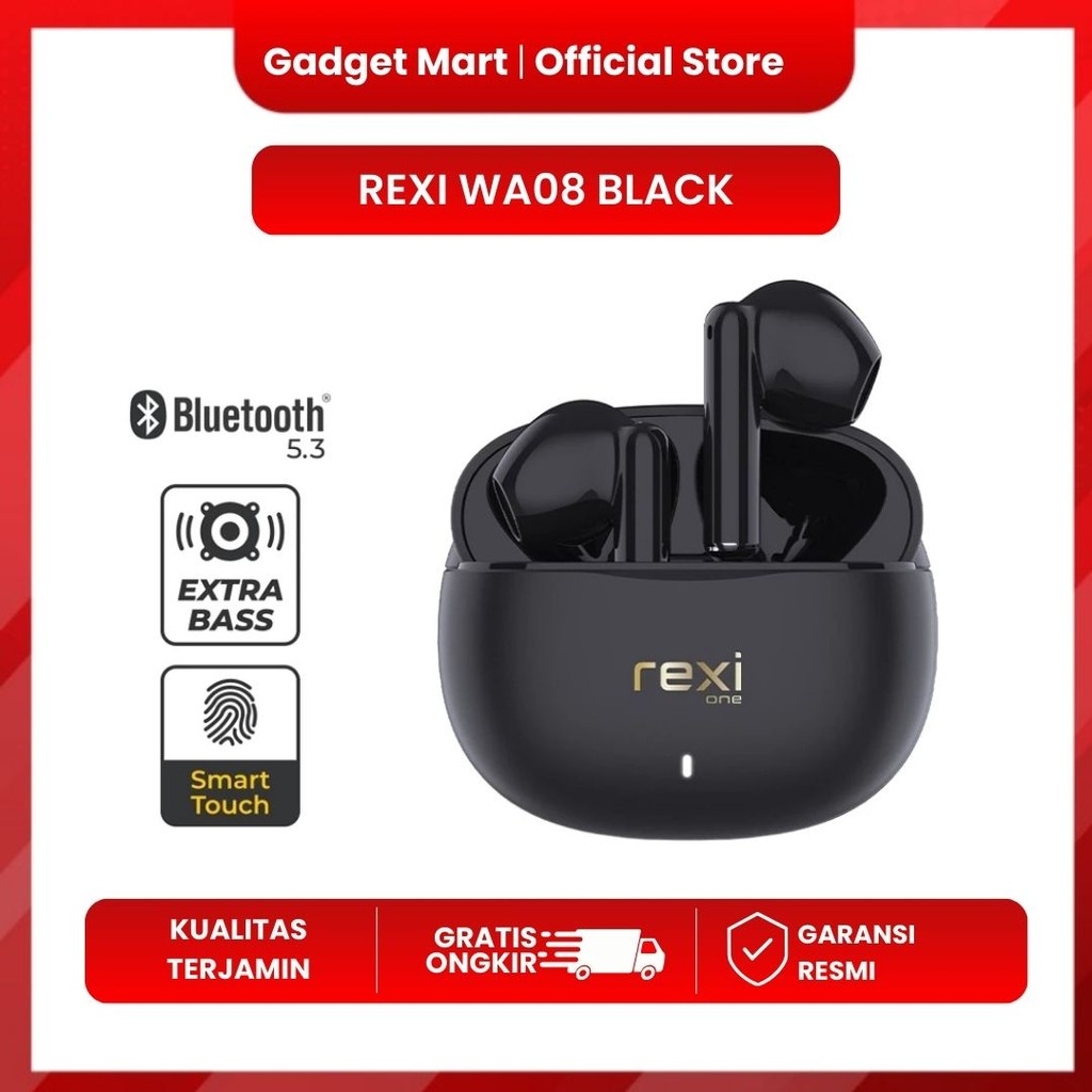 TWS Rexione WA08 Extra Bass True Wireless Stereo Black