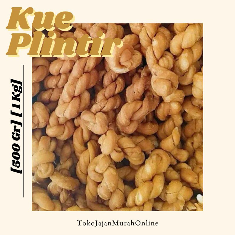 

Kue Pluntir Manis Jajan Jadul Favorit Biskuit Plintir Kue Plintir [500 gr] [1 kg]