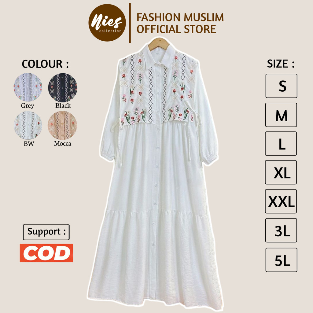 Gamis Muslimah Daily Outfit Terbaru Terlaris Premium Terjamin Best Seller Remaja Cewek Modis Lebaran