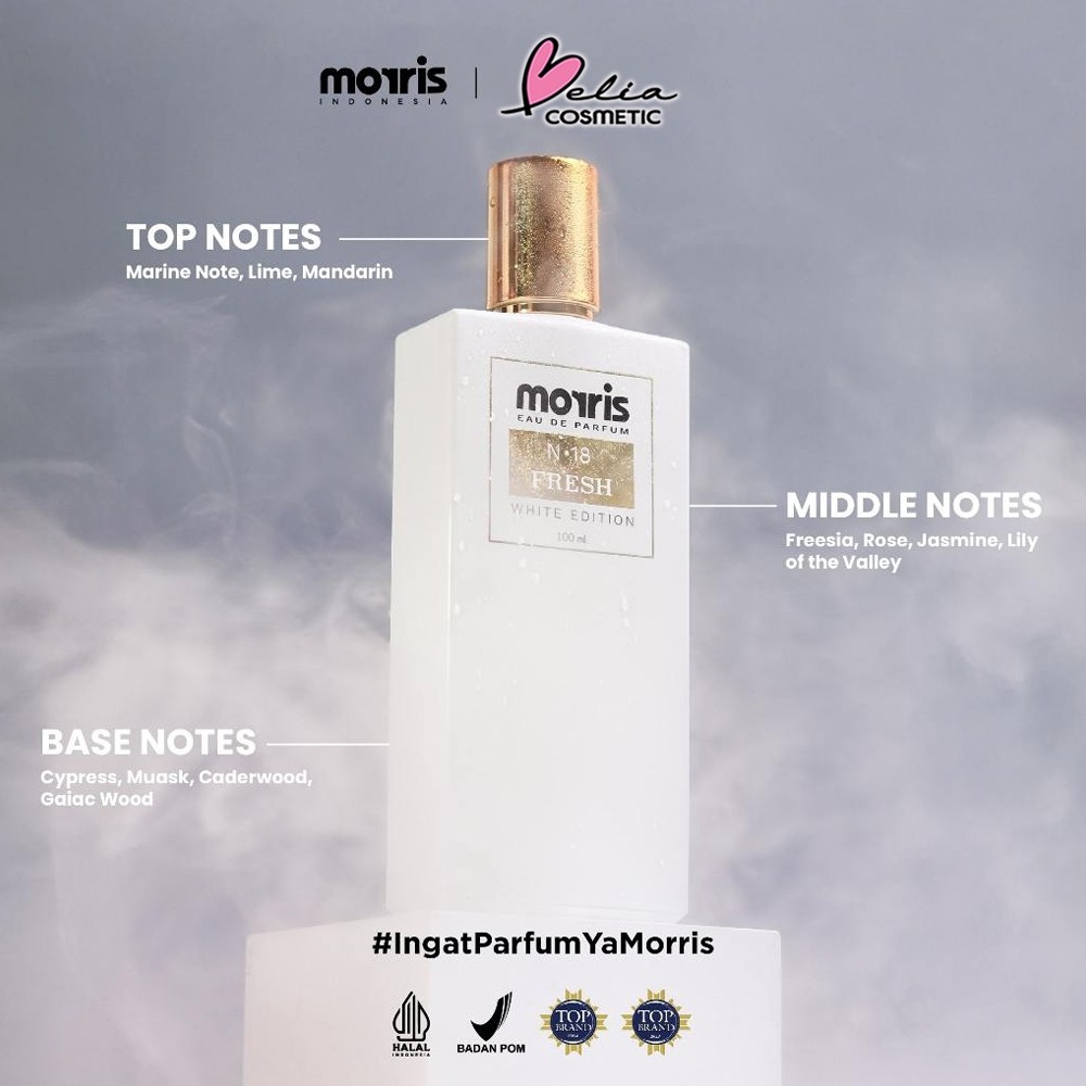 BELIA  MORRIS Eau De Parfum White Edition 100ml | Parfum Pria