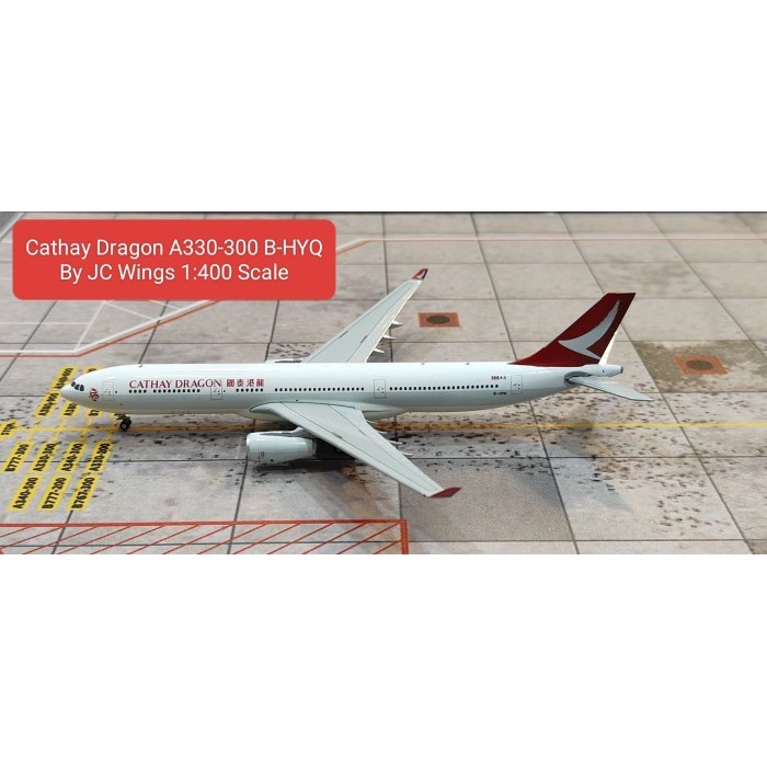 Miniatur Pesawat Terbang Cathay Dragon A330-300 B-HYQ by JC Wings 1:400 Diecast Aircraft