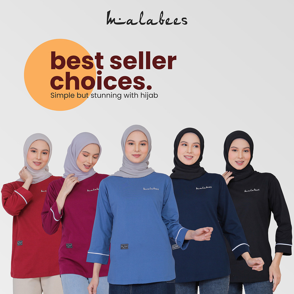 Atasan Wanita Kaos Lengan Panjang Muslim Cotton Combed 20s Premium Terbaru Kekinian Original