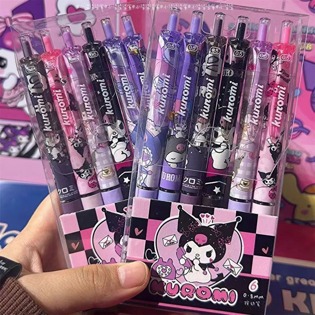 

set (6 pcs) pulpen gel mekanik karakter kartun lucu hadiah hampers kado ulang tahun