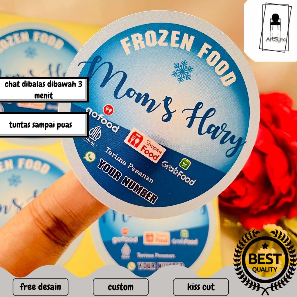 

Syncart 2-4 Cetak Label Frozen Food Stiker Chromo Makanan Beku Logo Sticker Free Desain Uk.Kecil