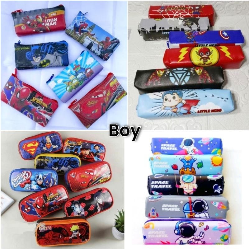 

(Ecer) Tempat Pensil Anak Boy Tepak Karakter Superhero Souvenir Murah satuan