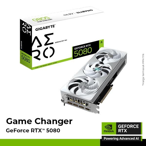 VGA Card Gigabyte GeForce RTX 5080 AERO OC SFF 16G - 16GB GDDR7