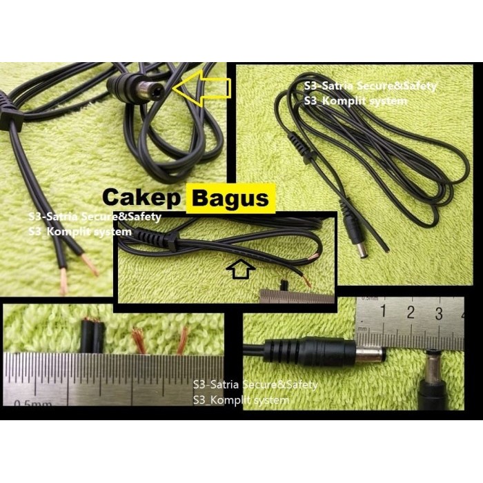 Bagus Jack Kabel DC Male Jek cowo Buntung Led strip cctv panel surya