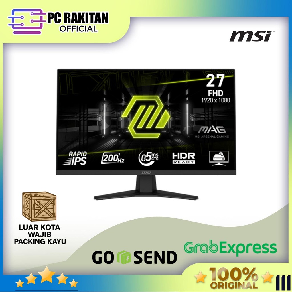 MSI GAMING MONITOR 27 INCH MAG 274F / MAG274F RAPID IPS FHD 1080P 0.5MS 200HZ 3Y