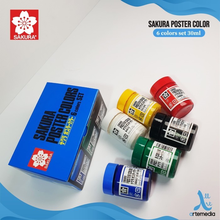 

promo -Sakura Poster Color Paint 30ml Set terbased Cat Poster