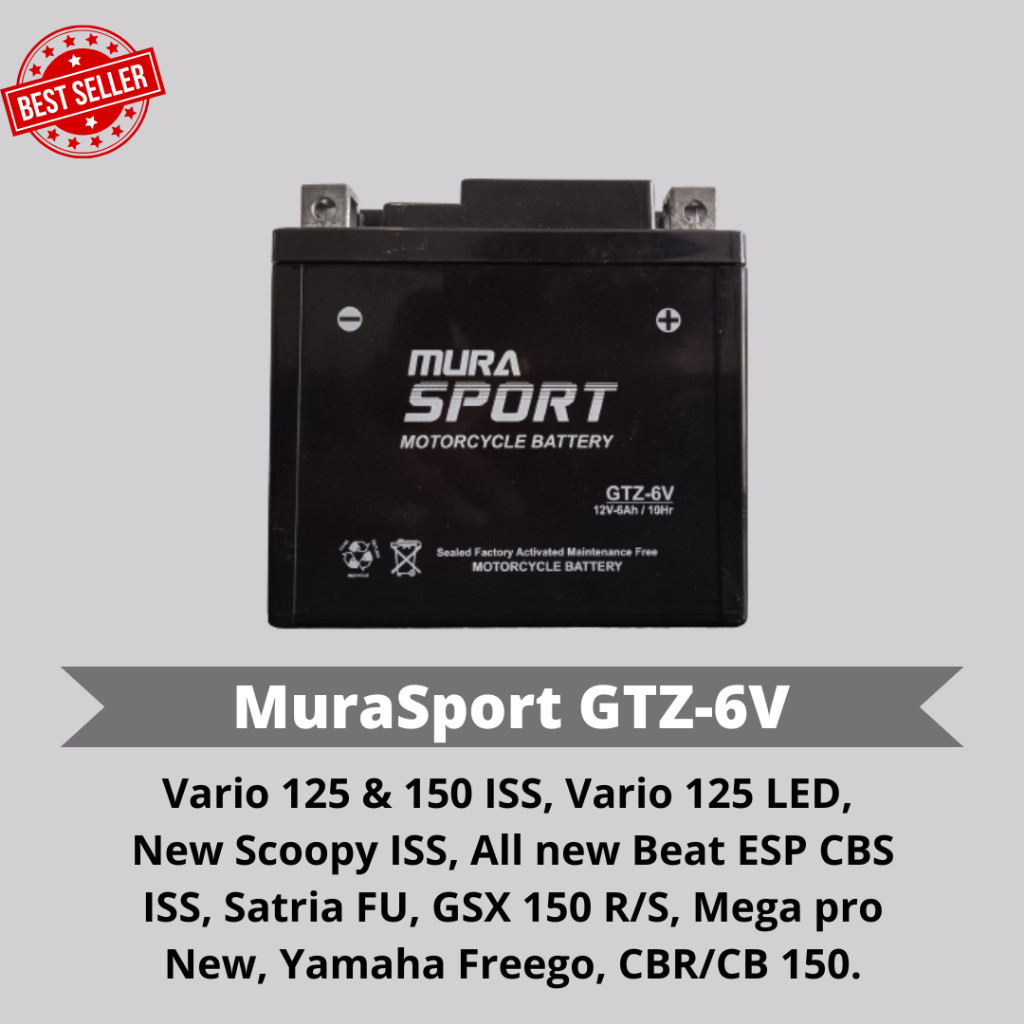 Aki motor VARIO 125/150 Murasport Aki kering Vario GTZ6V