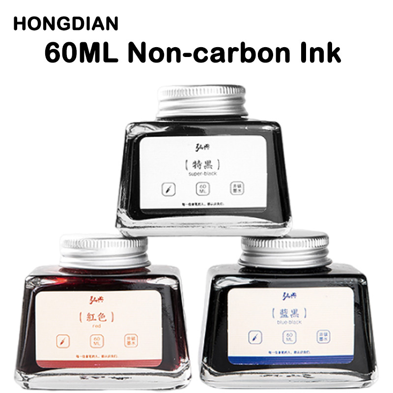 

HONGDIAN 70/60/18ml Fountain Pens Ink Pen Refill Inks Stationery Colored Glass Bottled Ink Office School Supplies PK JINHAO