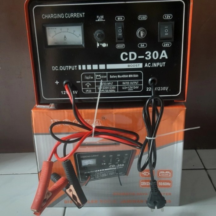 Battery Charger 12V/24V 30A Charger Aki 30A Charger Aki Up to 400AH