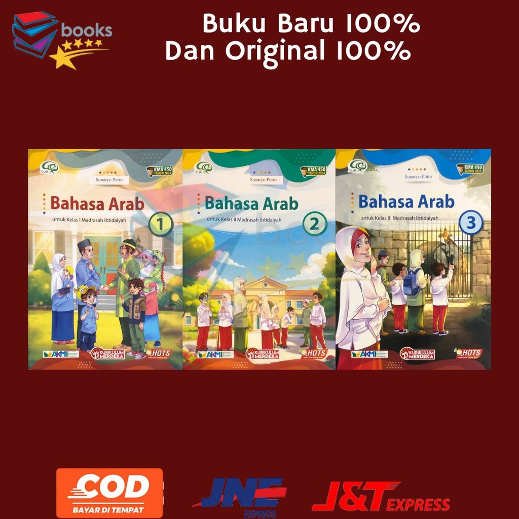 Aqila Bahasa Arab KMA 450 Kurikulum Merdeka Kelas 1 2 3 4 5 6 SD/MI Penerbit Tiga Serangkai