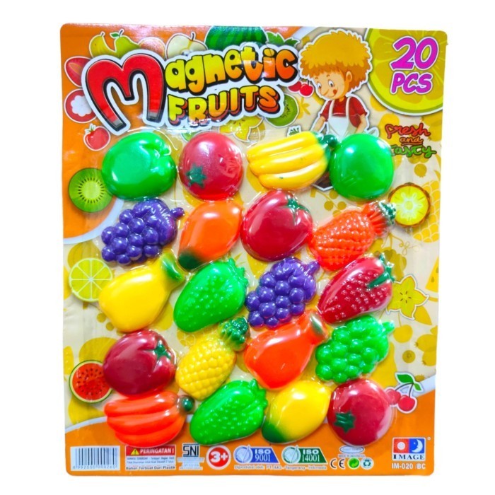 Mainan Buah Magnet Mainan Buah Tempel Magnet Mainan Buah Buahan Magnet Bisa Ditempel di Kulkas Belaj
