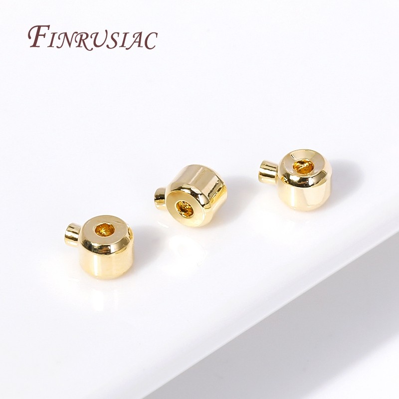 

18K Gold Plated Lamps For Jewelry,Crimps Beads For DIY Jewelry Making,Crimp End Beads Accessories,DIY Bracelets Findings
