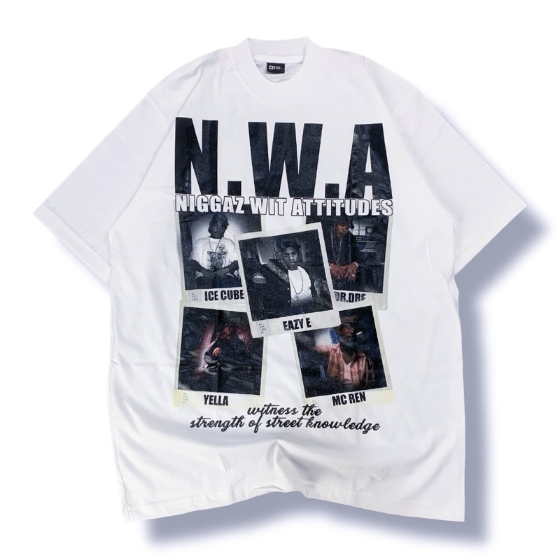 MALL(ORI) RELAXED FIT TSHIRT CETTE N.W.A WHITE