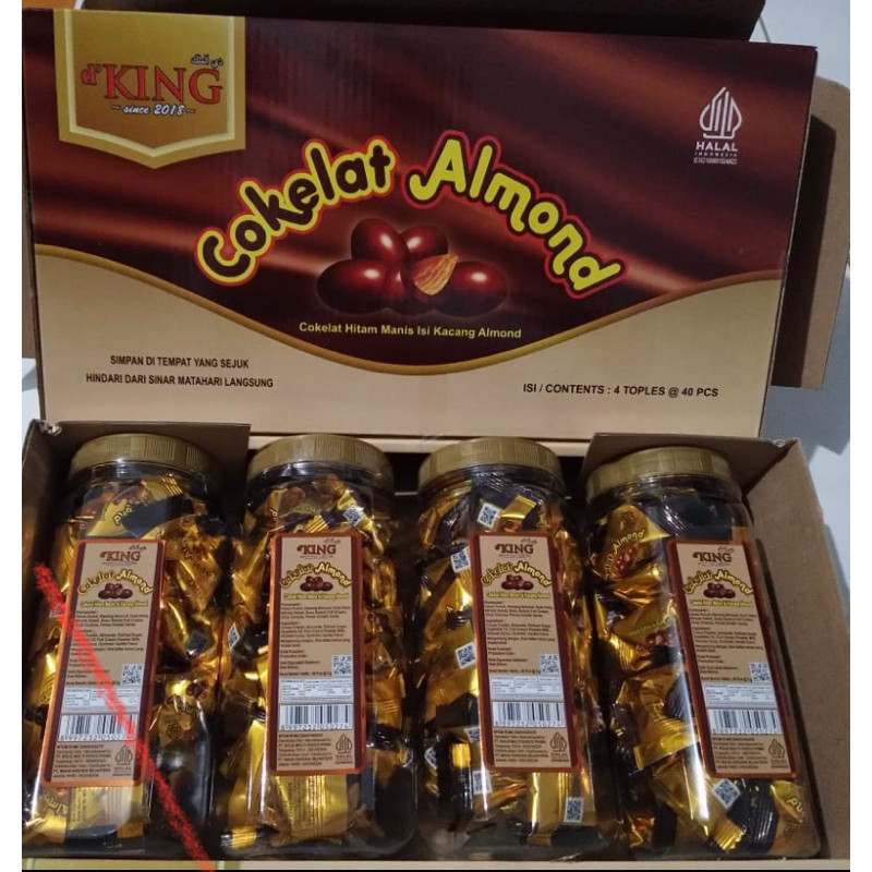 

Coklat Almond DKing 1 Dus Isi 4 Toples (EXPIRED JUNI 2026)