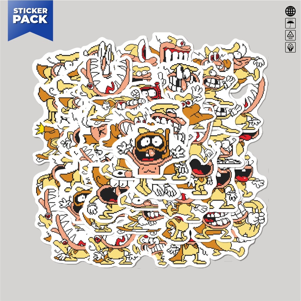 

[100PCS]Stiker Pack Stiker Pizza Tower V24 Aesthetic Vinyl Anti Air Dekorasi Sticker Laptop Buku Journal Koper Helm Casing HP Gitar Helm Skateboard