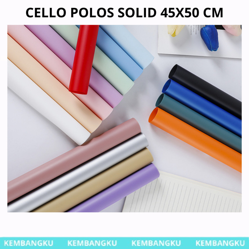

(Lembaran)Kertas Cellophane polos solid 45cm x 50cm