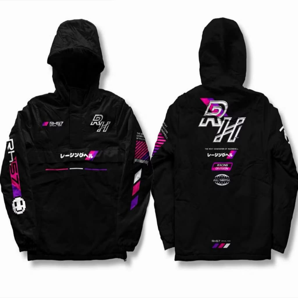JACKET COUGLE RH57 010 JAKET CG HITAM RH57 JAKET RACING HELL JAKET MOTOR PRIA WANITA
