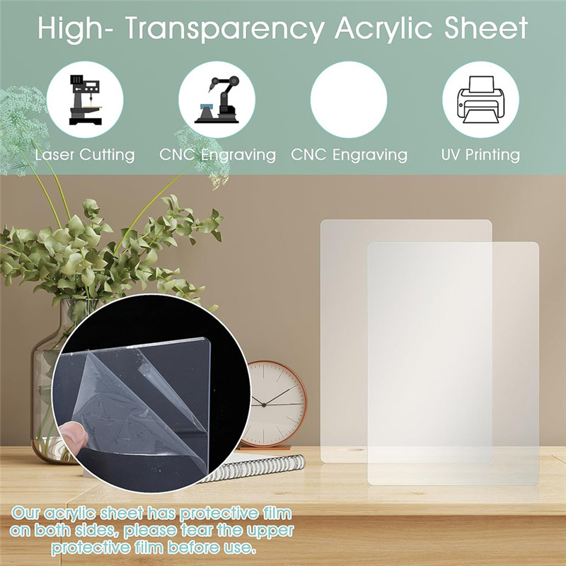

ALIM-2 Packs Transparency Acrylic Cutting Pads, Die Cutting Plates Clear Thick Cutting Die Pads Cutting For Die Cutting Work