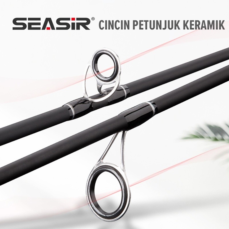 JAMIN MURAH [OFFICIAL] SEASIR Dark Dragon II Joran Fishing Rods, M/ML Two Rod Tips Spinning Baitcast
