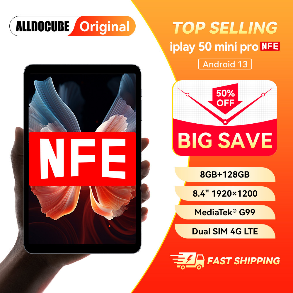 Alldocube iPlay50 Mini PRO 8.4in  Android13 Tablet Netflix L1 8GB RAM 128GB ROM Helio G99 Dual SIM C
