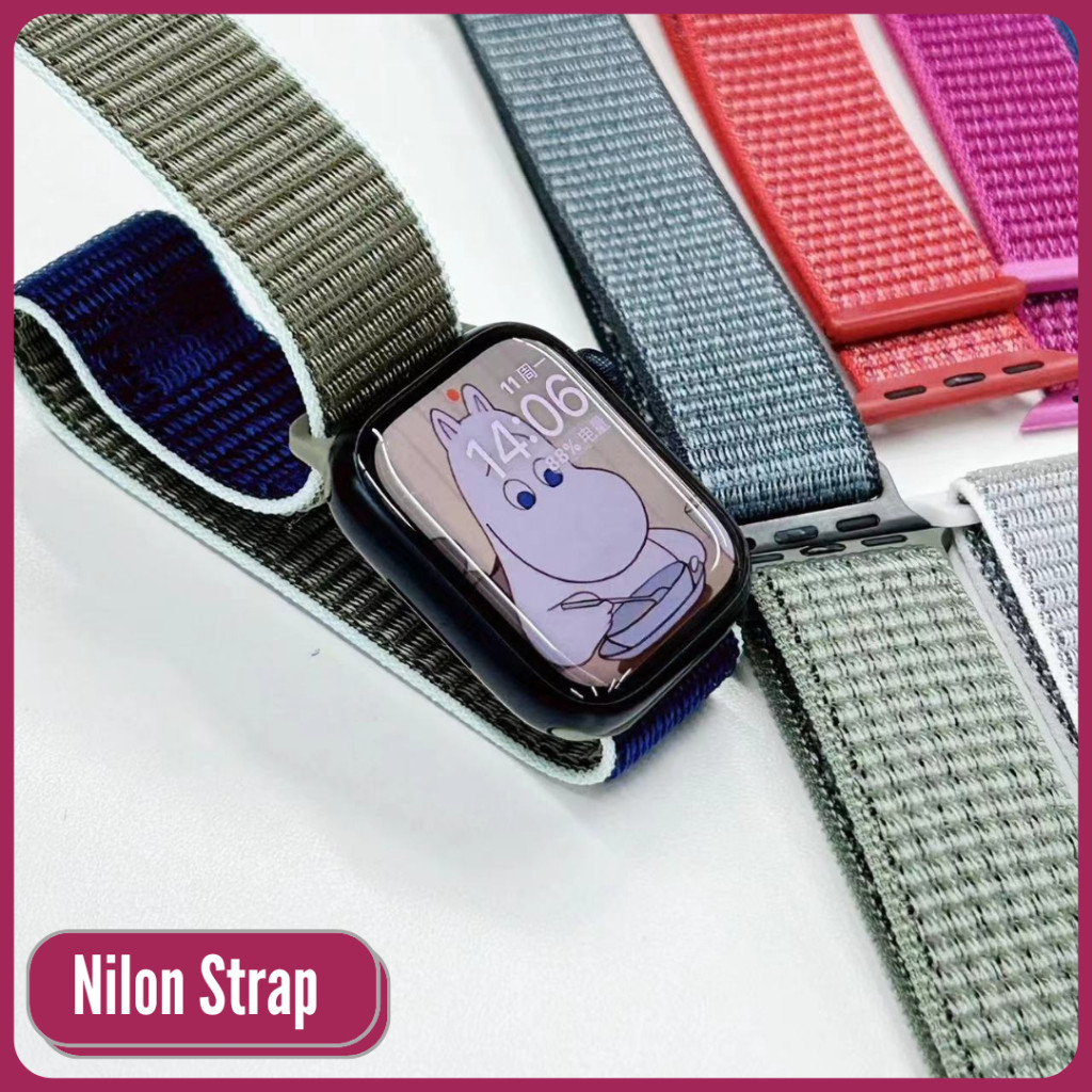 TERLARIS Nilon Strap For iwatch Series 1 2 3 4 5 6 7 8 9 S10 ultra ultra2 IWO Tali jamtangan Strap s