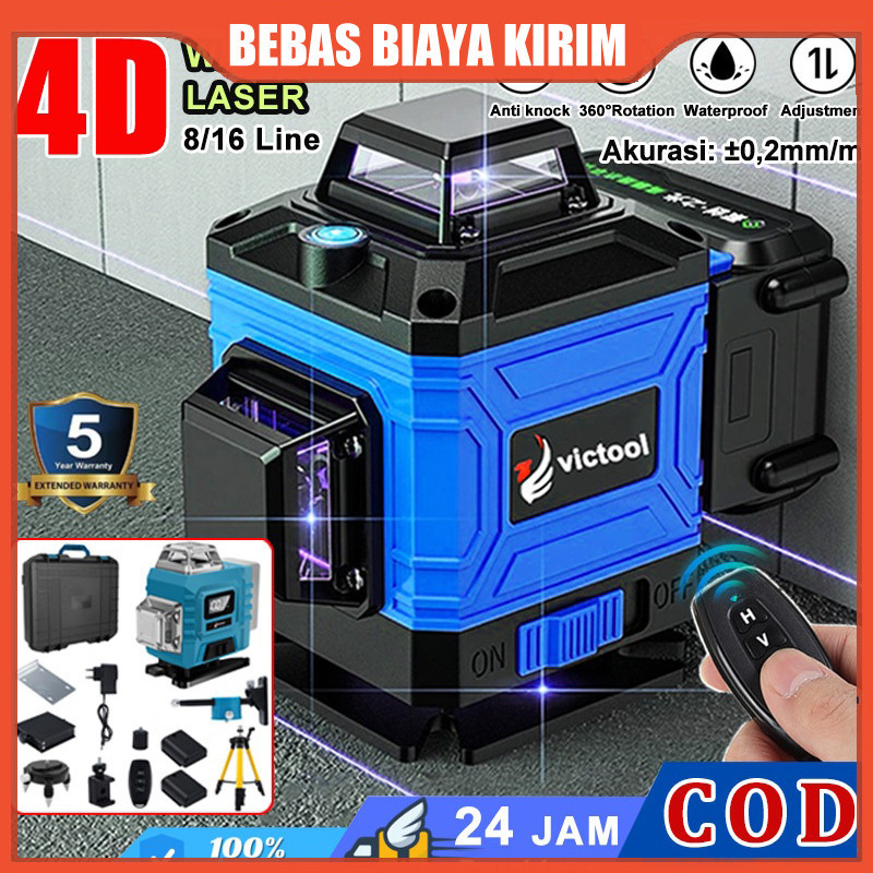 laser multifungsi 8 line 59000MAH laser tukang bangunan laser level bangunan waterpass laser multifu