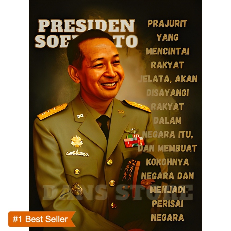 Poster Presiden, Poster Pak Harto ,Poster Soeharto,Hiasan Dinding,Pajangan dinding, HRT