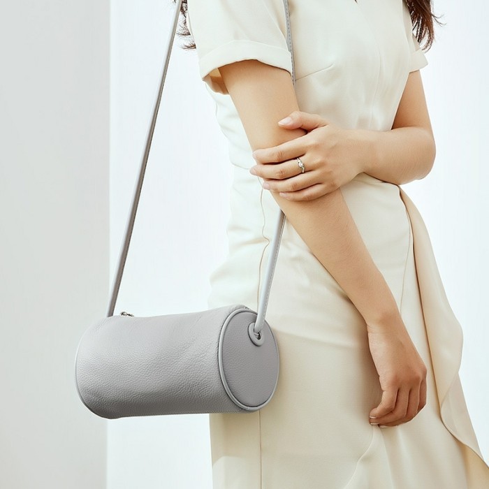 "NRYL" - DISKON tas kulit asli wanita garut selempang kulit sapi tas wanita Garut - Putih