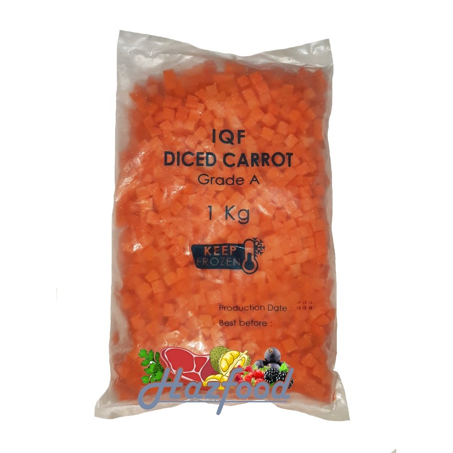 

Diced Carrot Grade A 1 Kg Wortel Beku IQF