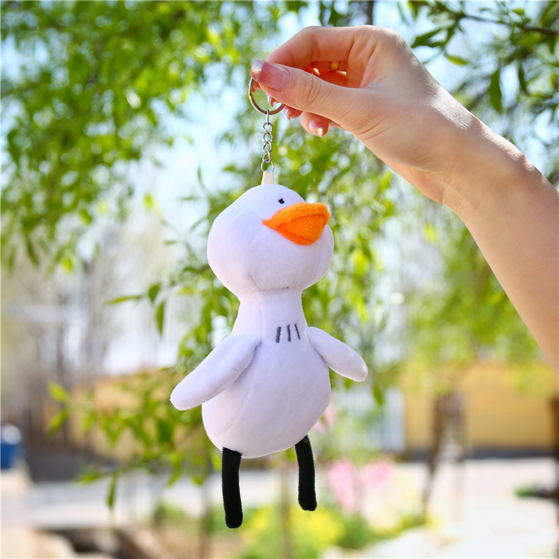 WANGAIYAO2021 new net red duck come on little white duck plush doll doll pendant cute ugly keychain 