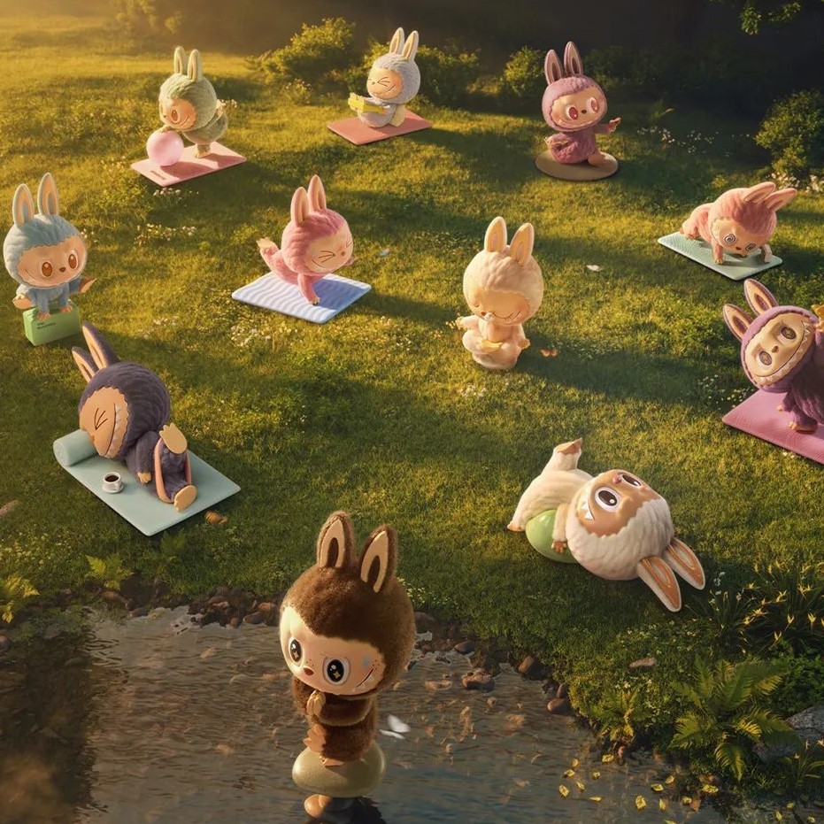 

Labubu The Monsters LAZY YOGA Series Mystery Box Blind Box Sports Styling Action Figures Cute Doll Designer Toys Creative Gift