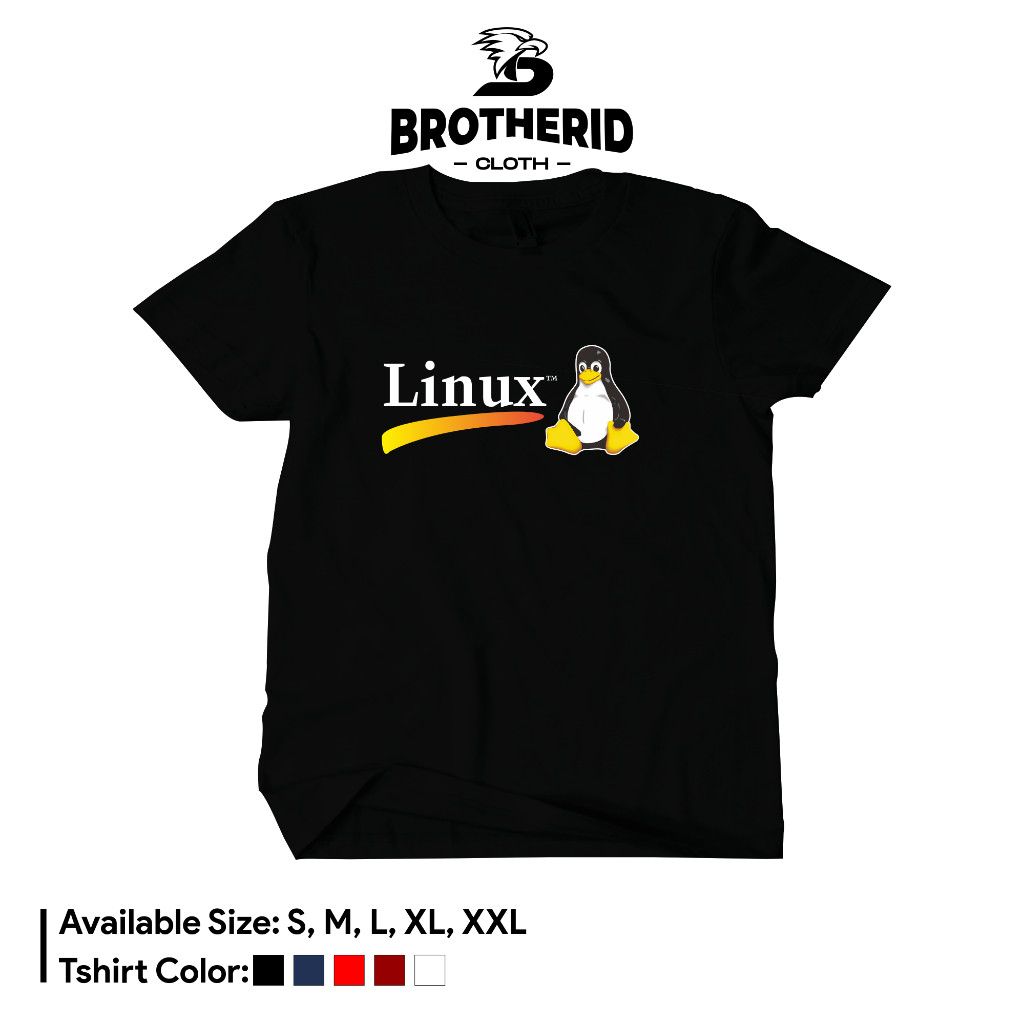 Kaos Logo Linux Baju Programmer Developer Distro
