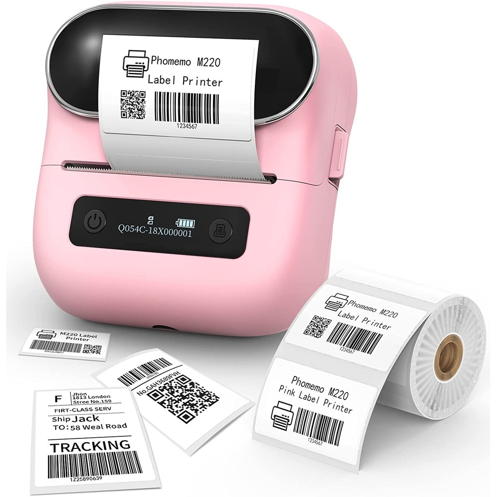 

Phomemo Label Printer M220 Label Maker Mini Barcode Label Printer Wireless Portable Sticker Label Maker Machine for Address