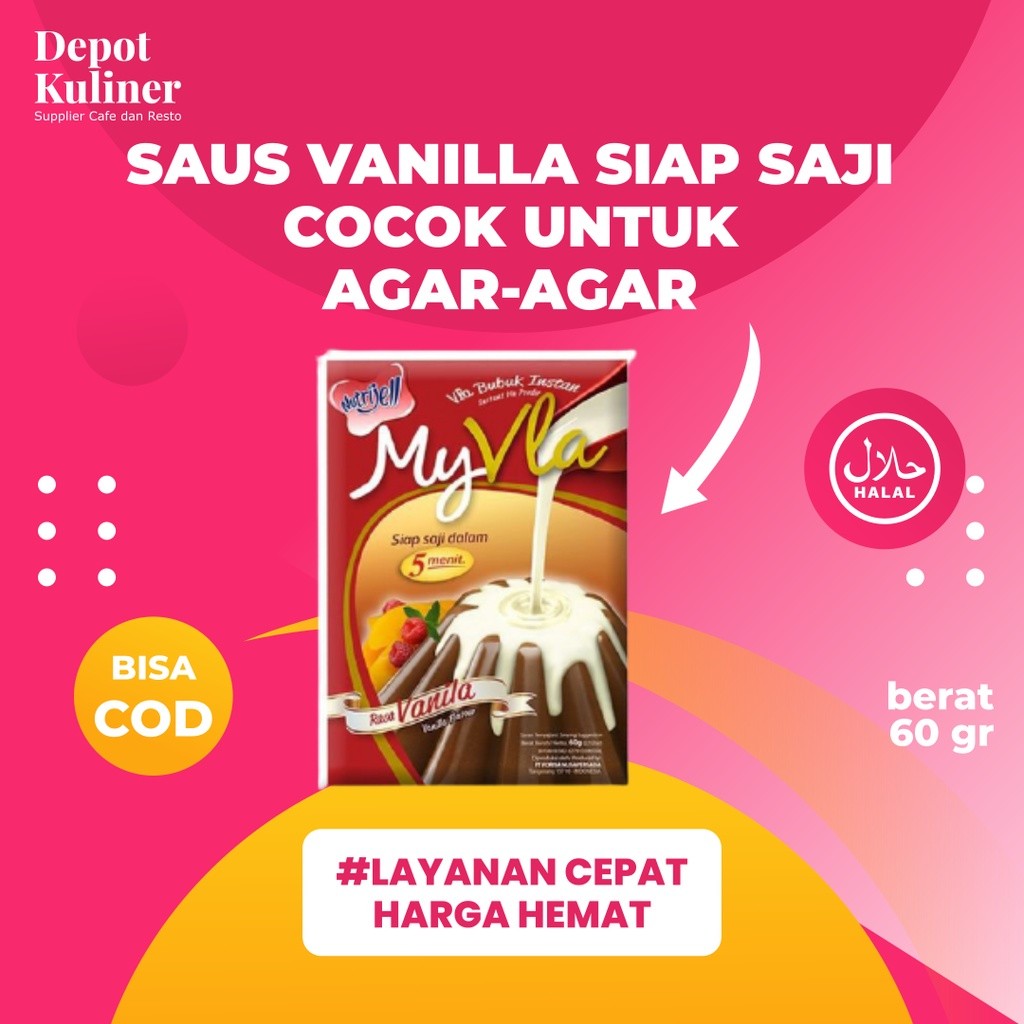 

Saus myVla Nutri Jel rasa Vanila dan Coklat