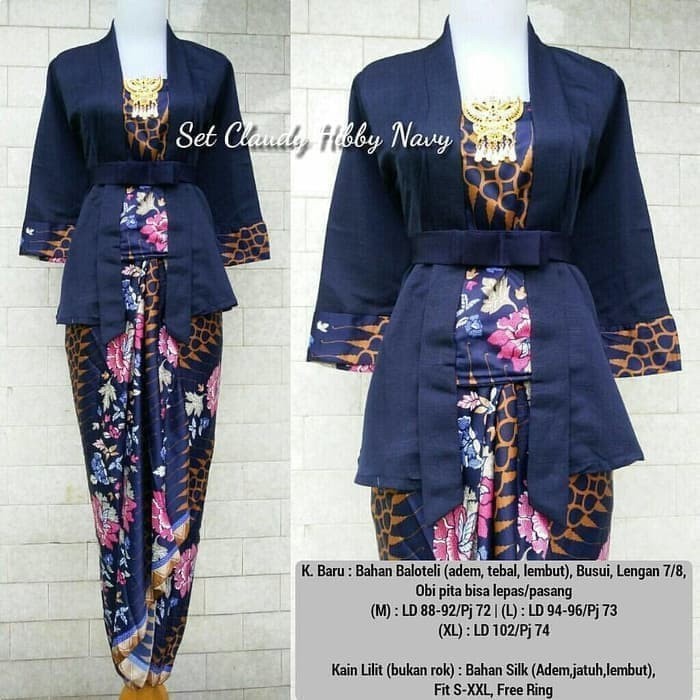 Stelan Kebaya Kutubaru Elnira Silver Kombinasi Terbaru Kebaya Modern Set Wisuda Kondangan Guru Acara