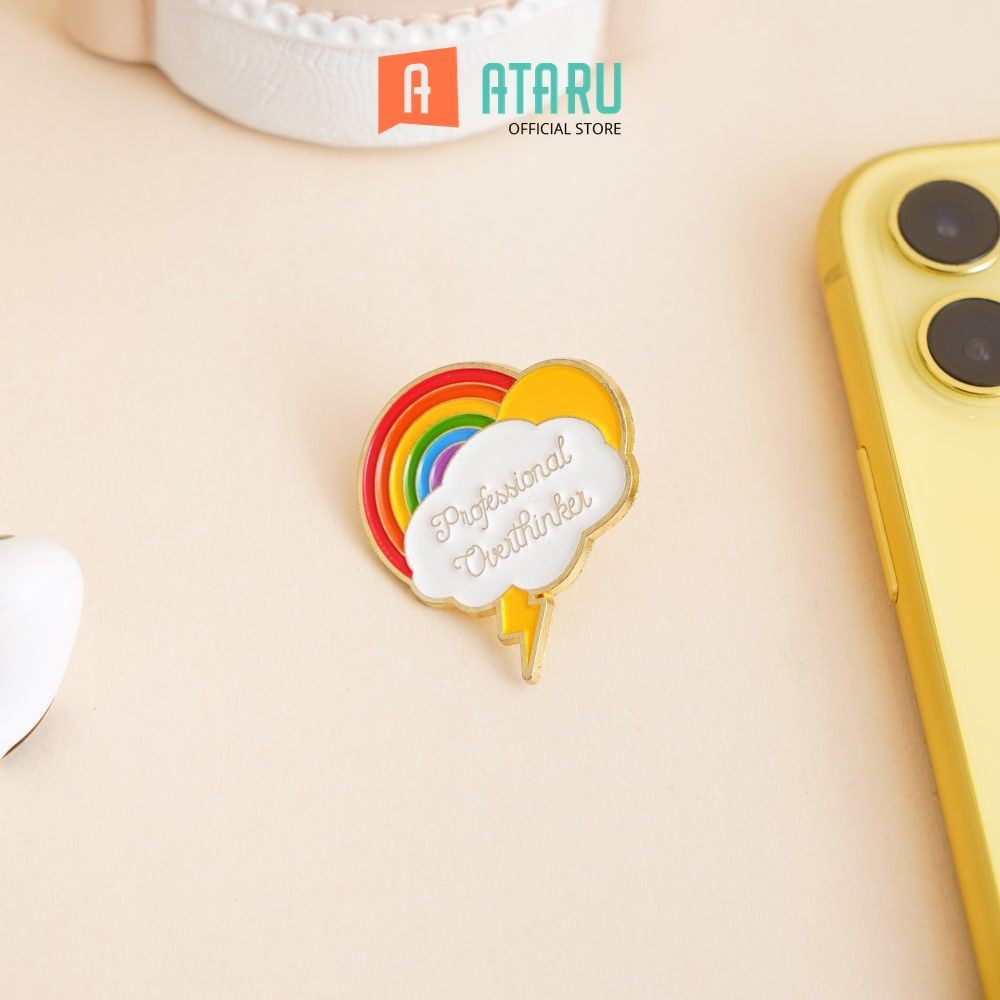 Ataru Fashion Pin Enamel Professional Overthinker Bros Pin Lucu Aksesoris Hiasan Baju Tas Topi Brooc