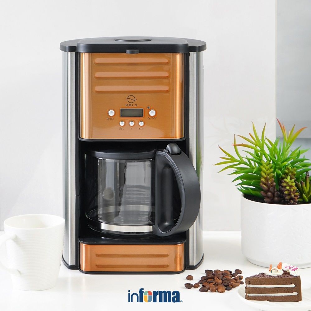 Informa Kels 1.5 ltr Hartwell Coffee Maker - Copper Mesin Kopi Espresso Machine Alat Pembuat Minuman