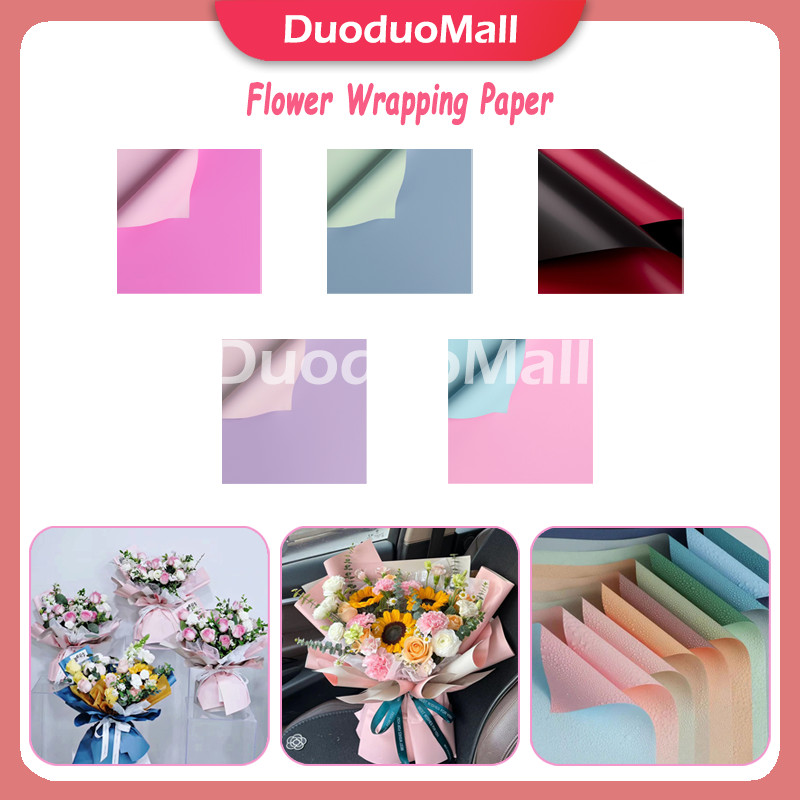 

(20 Lembar)Flower Wrapping Paper/Flower Wrapping Bi Color