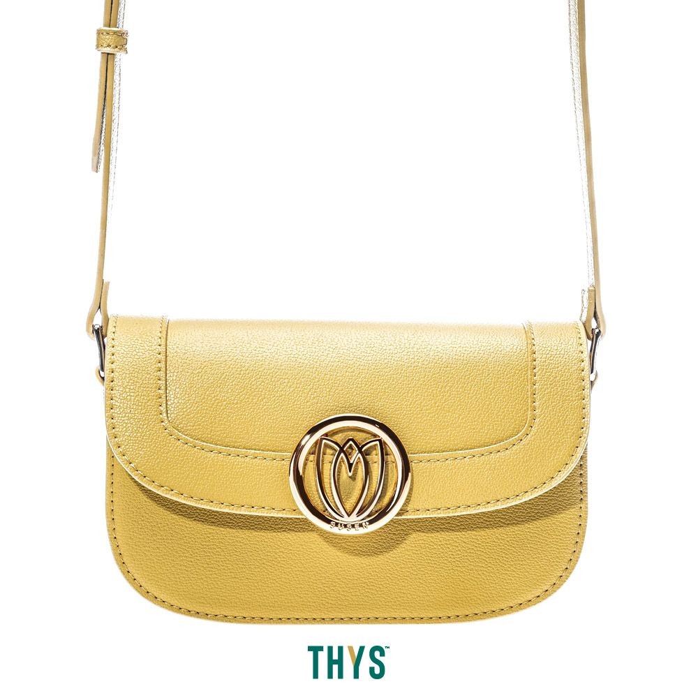 Susen Tas Selempang Dengan Flower Button 4047 - Kuning